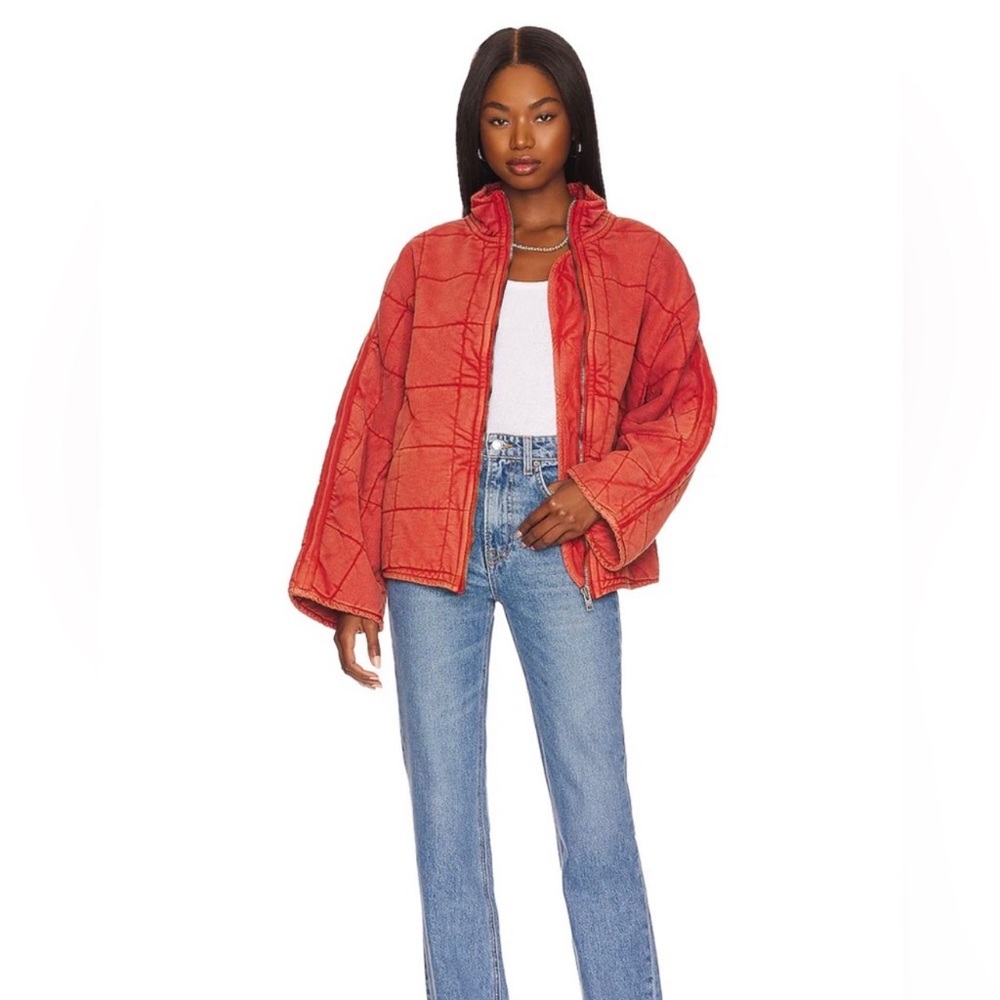 Dolman Quilted Knit Jacket MYRRH Red